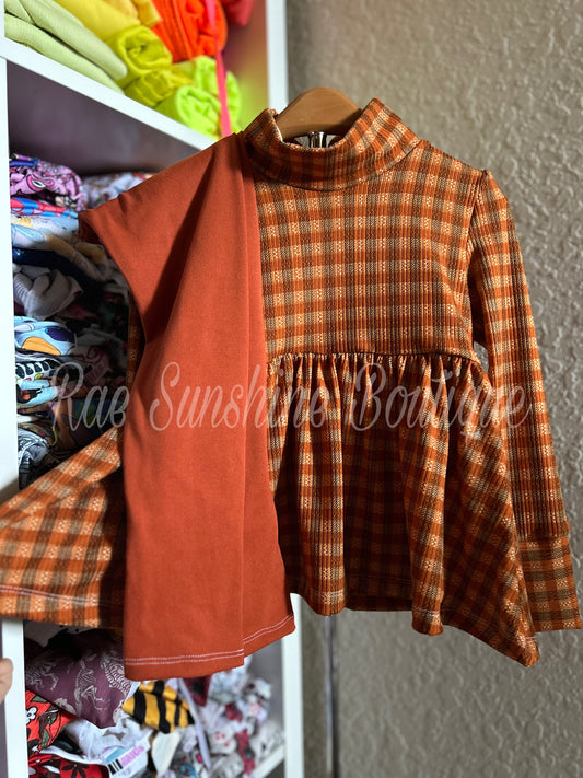 Mock Neck Peplum