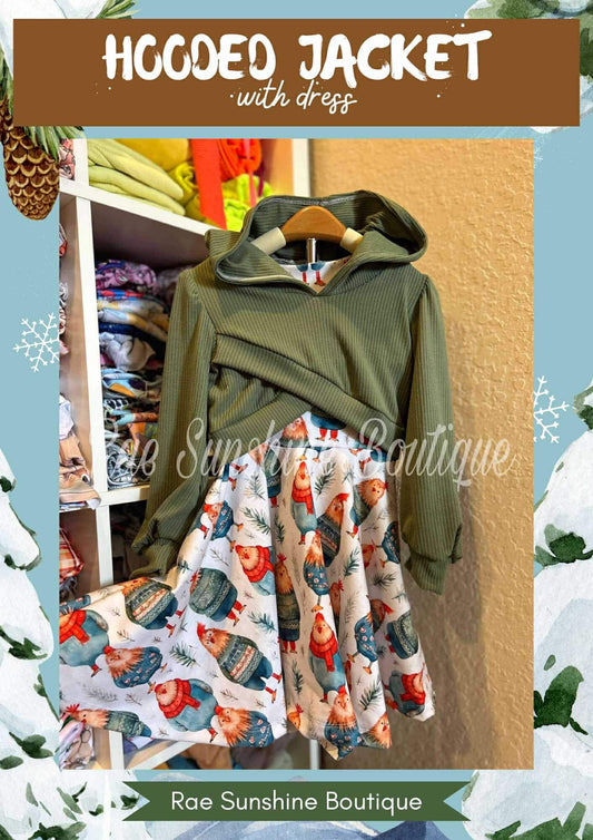 Twirl Dress & Hooded Jacket