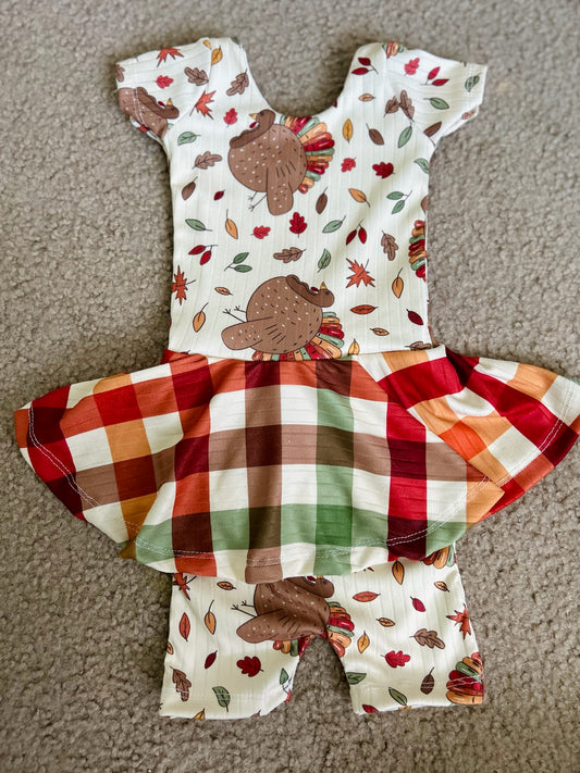 Ready To Ship Skirted Brielle Romper 6/9 Months